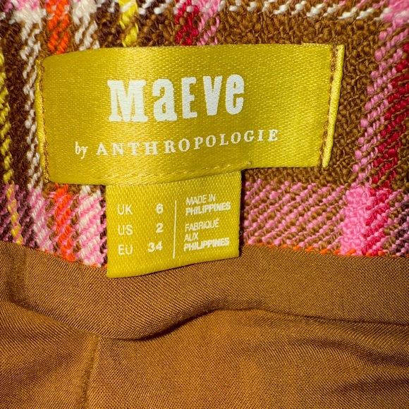 Anthropologie Maeve plaid mini skirt 2 brand new with tags - Picture 6 of 6
